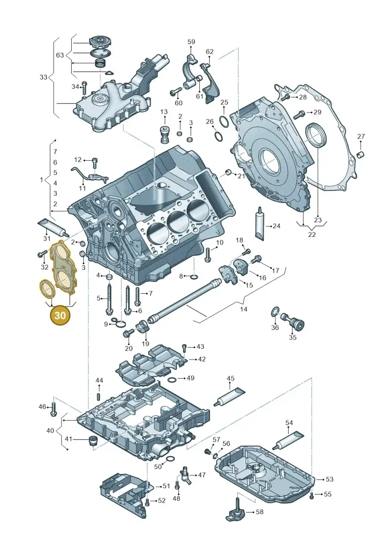 06E103153E — Audi Q5 qu. 2.0 TDI (2012-2017) diagram 675103330, position 30
