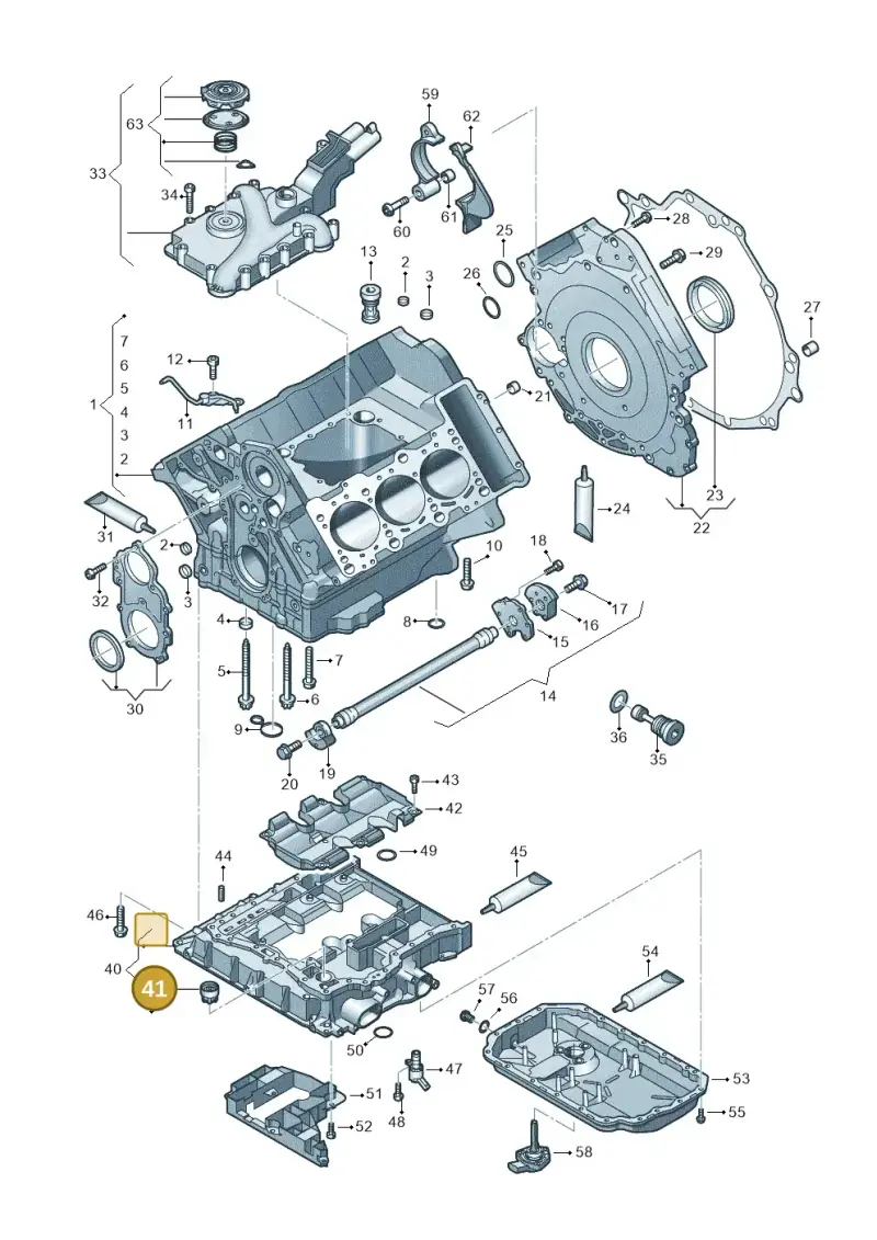 06E103175A — Audi Q5 qu. 2.0 TDI (2012-2017) diagram 675103330, position 41