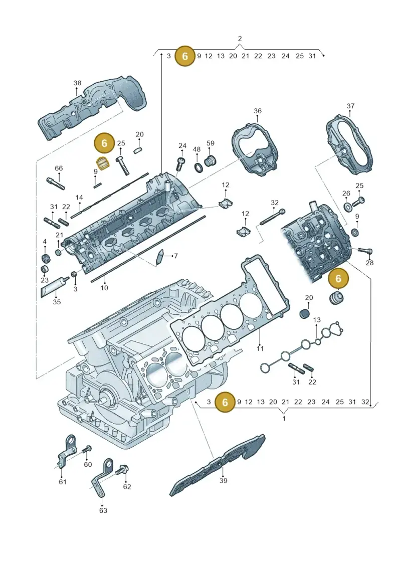 06E103175C — Audi RS4 Av. qu. 4.2 (2012-2015) diagram 473103400, position 6