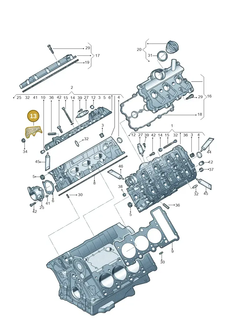 06E103177A — Audi A7 Sportback (2014-2018) diagram 448103510, position 13