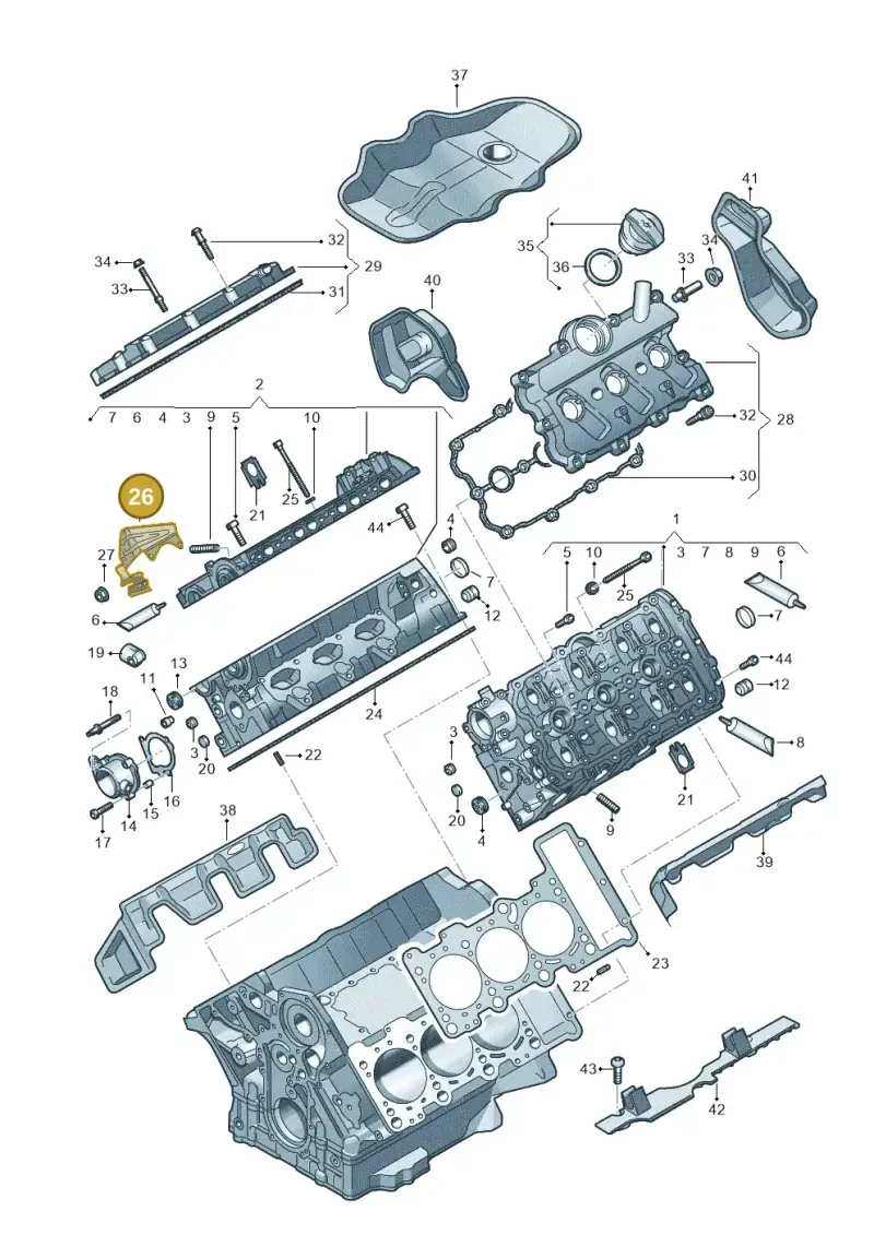06E103177A — Audi Q7 qu. 3.0 TDI (2009-2015) diagram 693103450, position 26