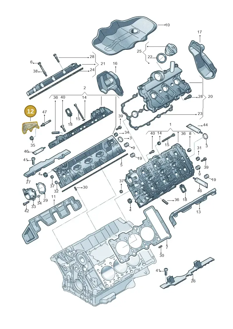 06E103177A — Audi A6 Av. qu. 3.0 (2012-2018) diagram 711103270, position 12