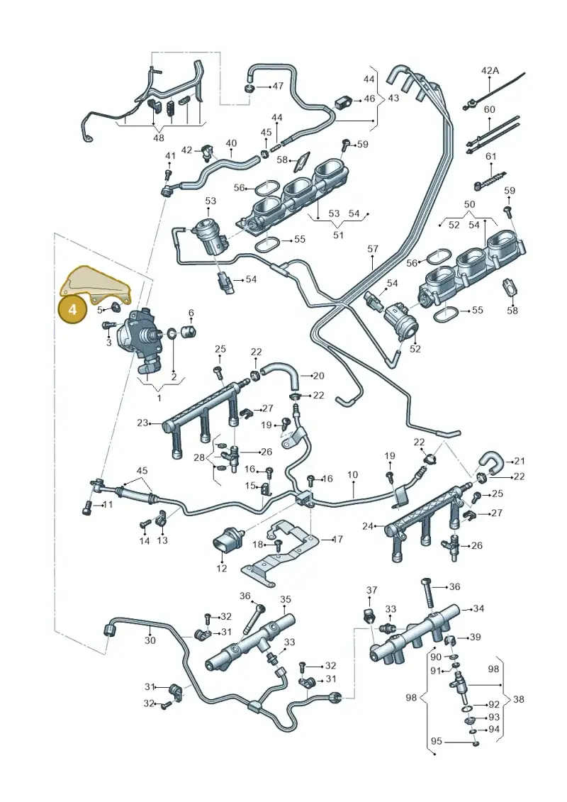06E103177A — Audi Q7 qu. 3.0 TDI (2015-2019) diagram 771133240, position 4
