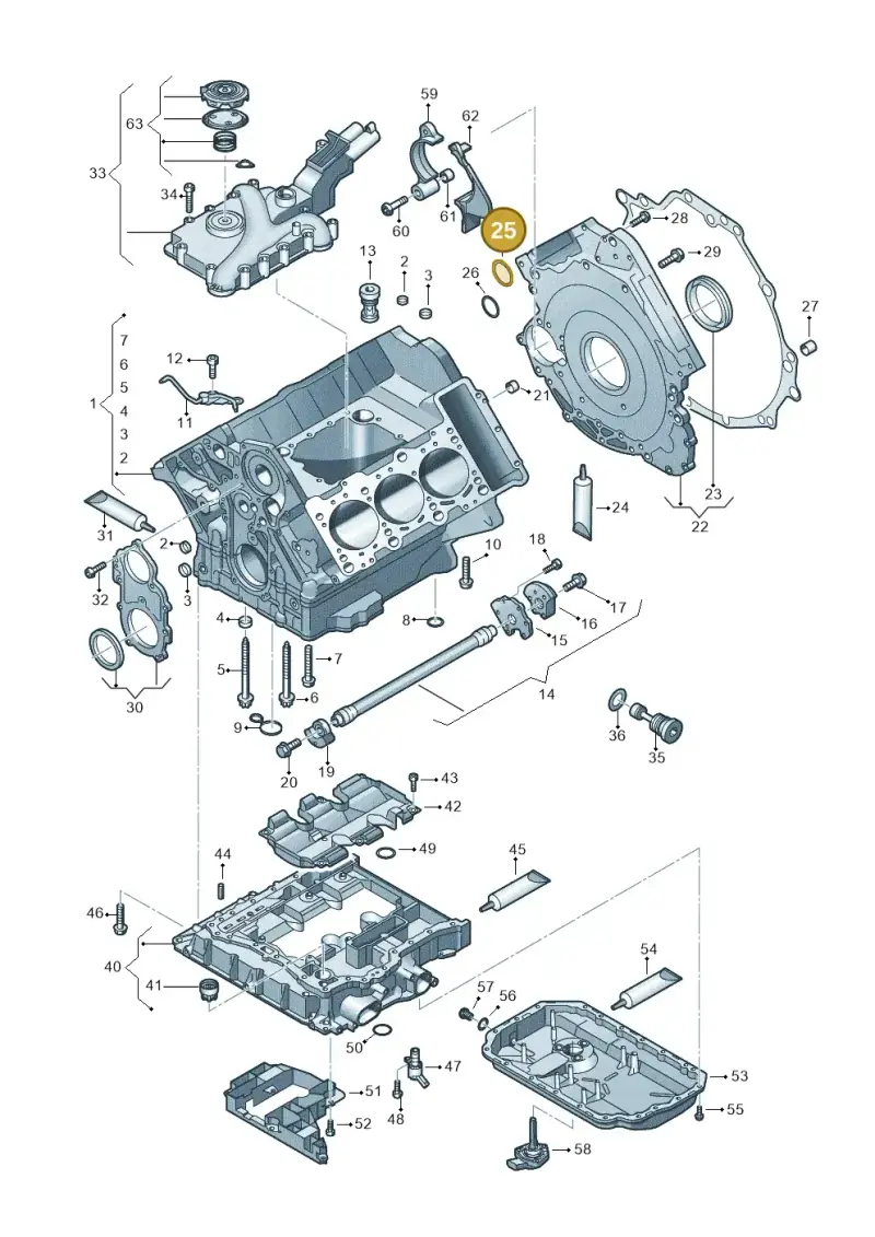 06E103181K — Audi Q5 qu. 2.0 TDI (2012-2017) diagram 675103330, position 25