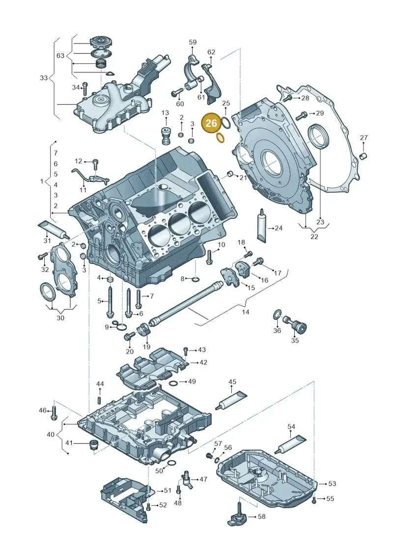 06E103181L — Audi Q5 qu. 2.0 TDI (2012-2017) diagram 675103330, position 26
