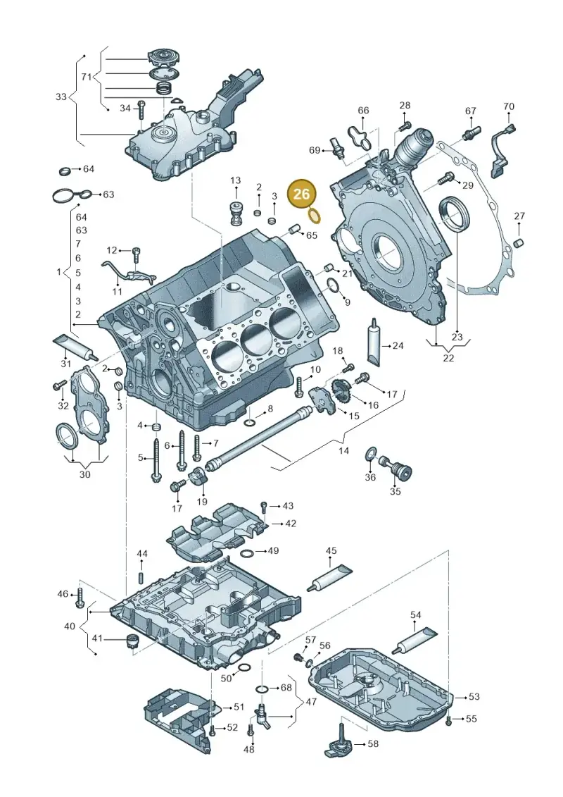 06E103181L — Audi Q7 qu. 3.0 TDI (2015-2019) diagram 771103100, position 26