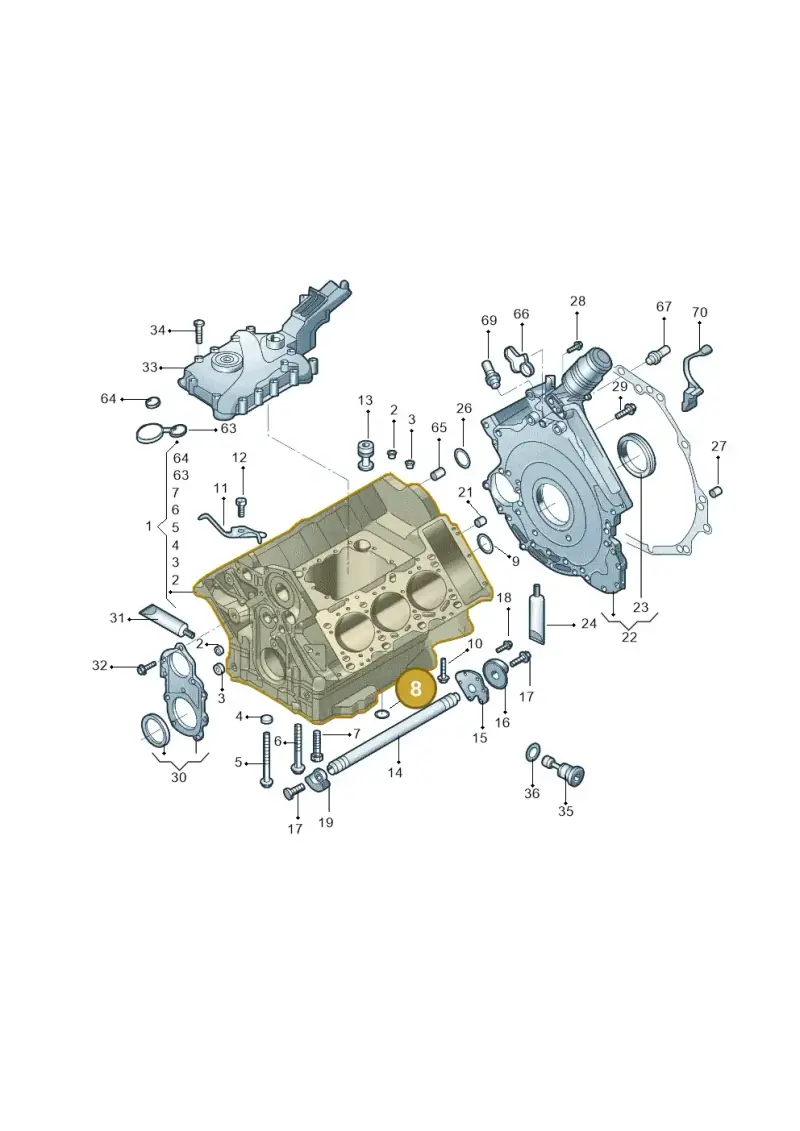 06E103181M — Audi A6 1.8 (2015-2019) diagram 887103100, position 8