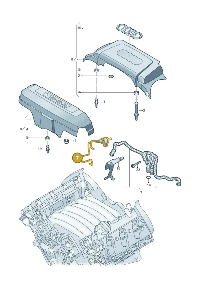 06E103207AN — Audi A7 Sportback (2014-2018) diagram 788103350, position 7