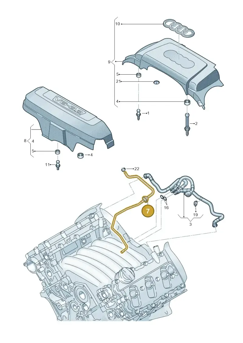06E103207J — Audi Q5 qu. 2.0 TDI (2008-2012) diagram 647103550, position 7