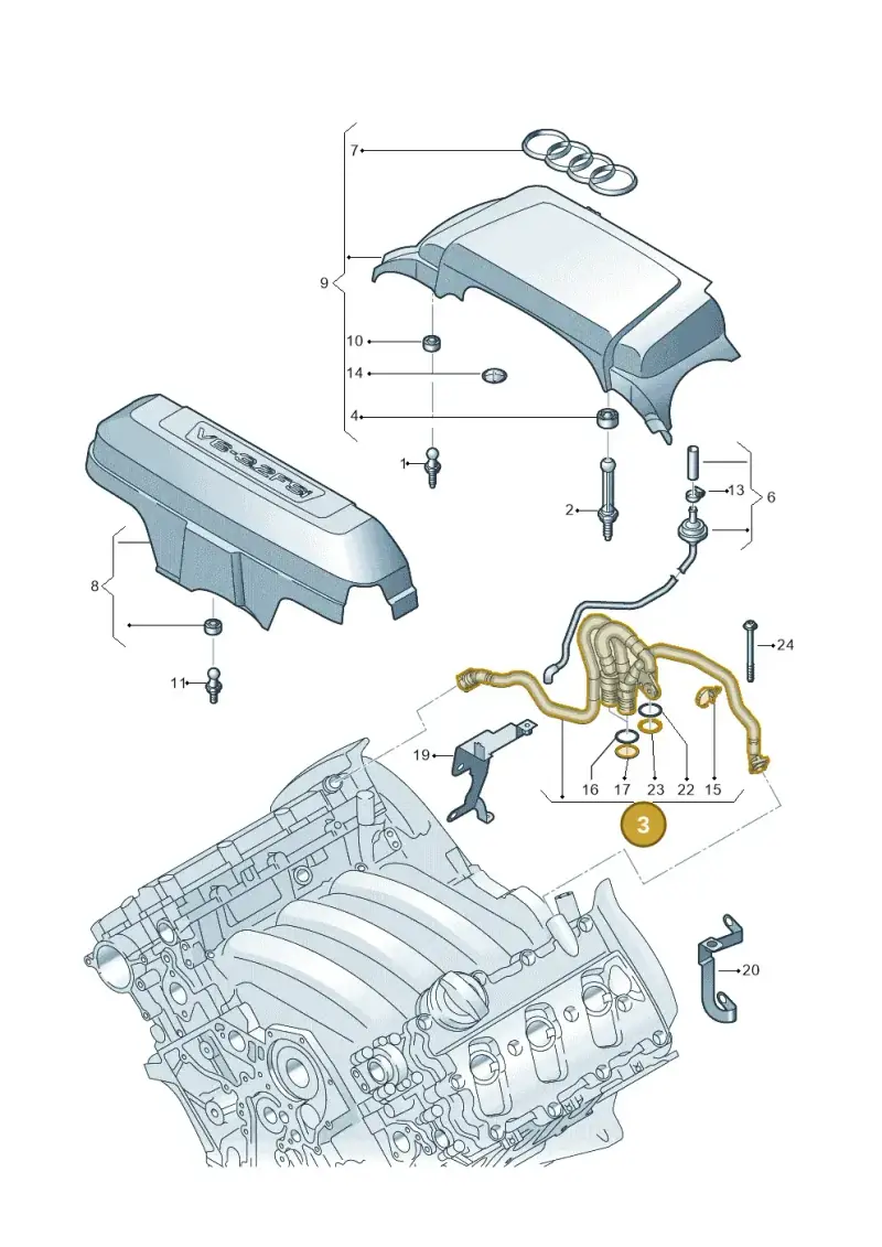 06E103217K — Audi A6 QU.ALLROAD     07> (2006-) diagram 603103800, position 3