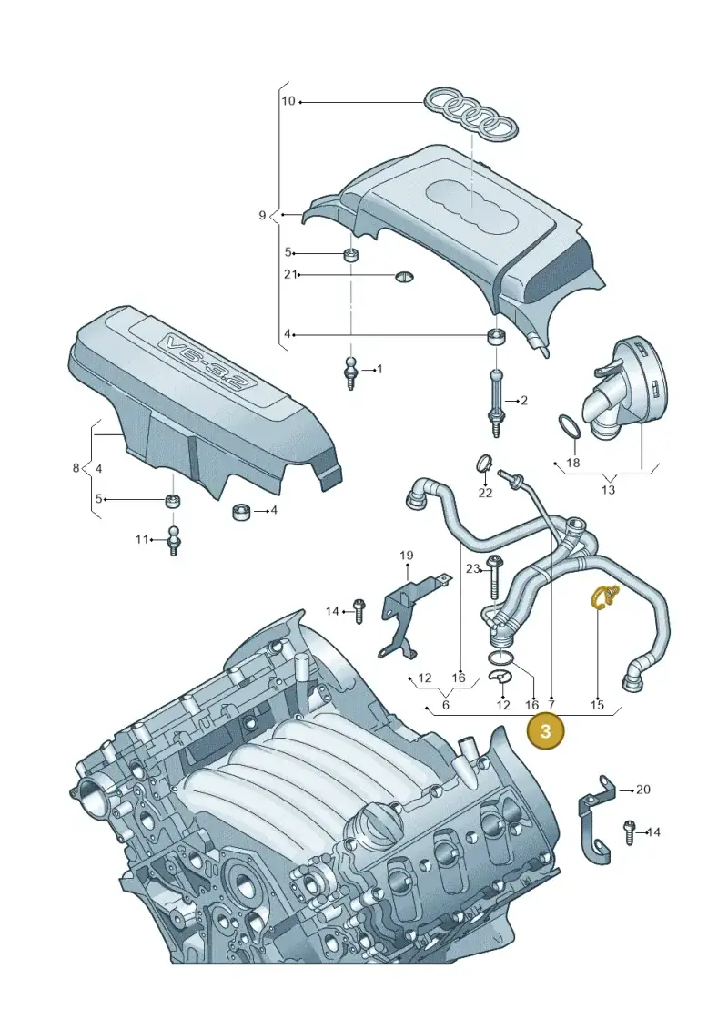 06E103217T — Audi A6 L 2.0 (2011-2013) diagram 448103850, position 3