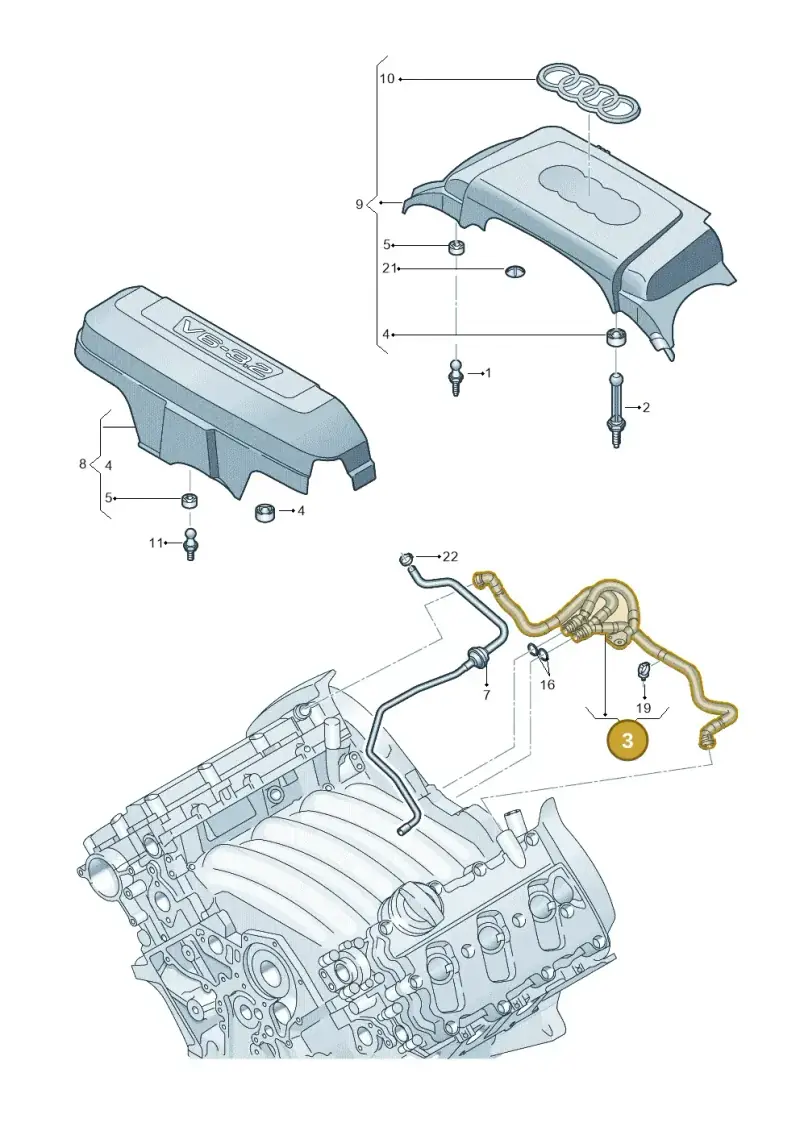 06E103217T — Audi A7 Sportback (2010-2015) diagram 647103550, position 3