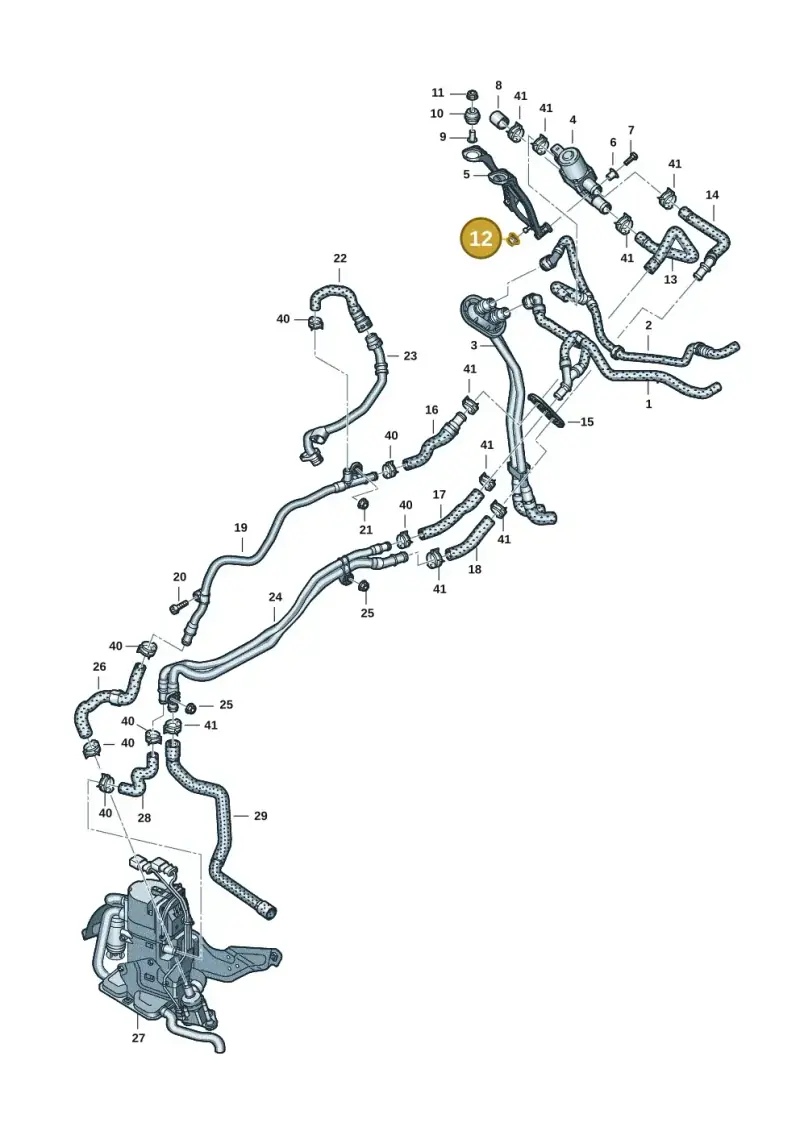 06E103226 — Audi A8L (2017-2022) diagram 838121042, position 12
