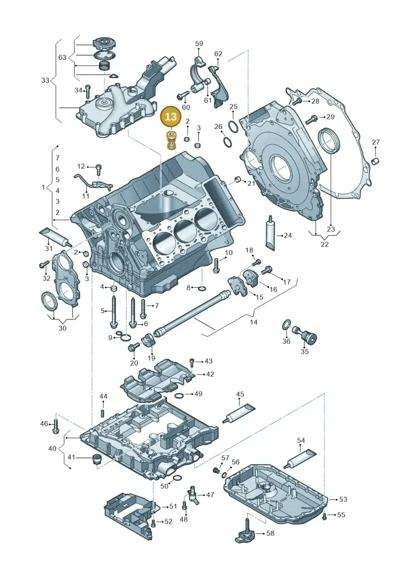 06E103271A — Audi Q5 qu. 2.0 TDI (2012-2017) diagram 675103330, position 13