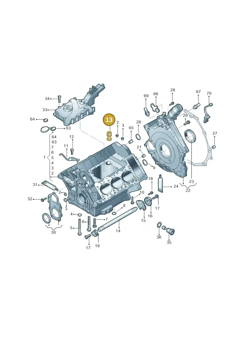 06E103271A — Audi A6 1.8 (2015-2019) diagram 887103100, position 13