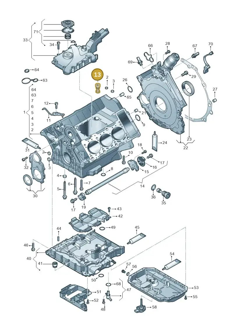 06E103271A — Audi Q7 qu. 3.0 TDI (2015-2019) diagram 771103100, position 13