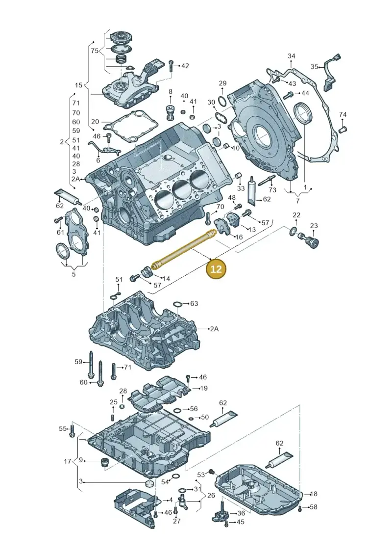 06E103273AD — Audi A7 Sportback (2014-2018) diagram 620103100, position 12