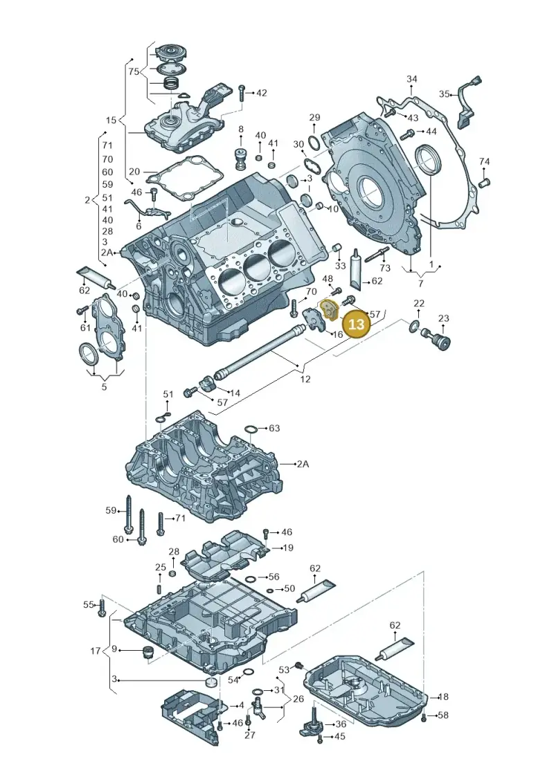 06E103331L — Audi A6 Av. qu. 3.0 (2012-2018) diagram 620103100, position 13