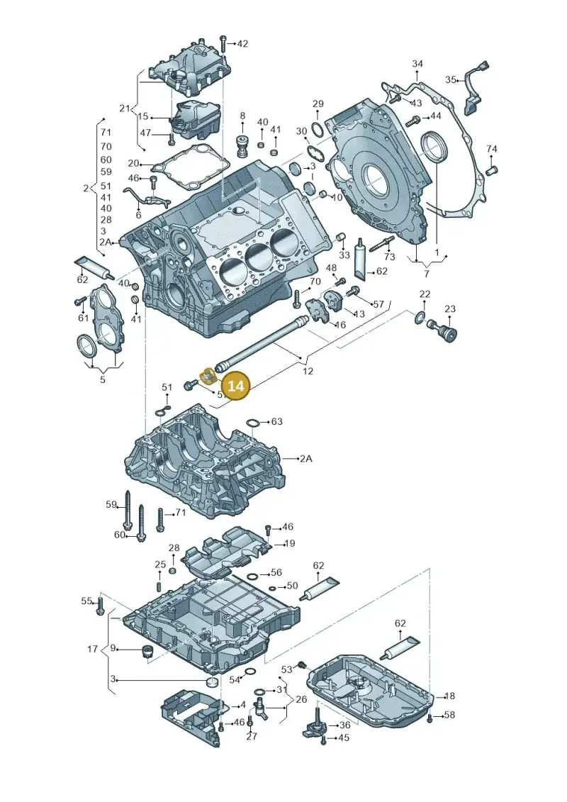 06E103332H — Audi A4/S4 Cabrio./qu. 07> (2006-) diagram 448103250, position 14