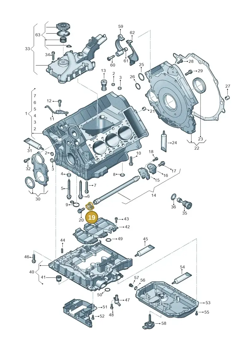 06E103332H — Audi Q5 qu. 2.0 TDI (2012-2017) diagram 675103330, position 19