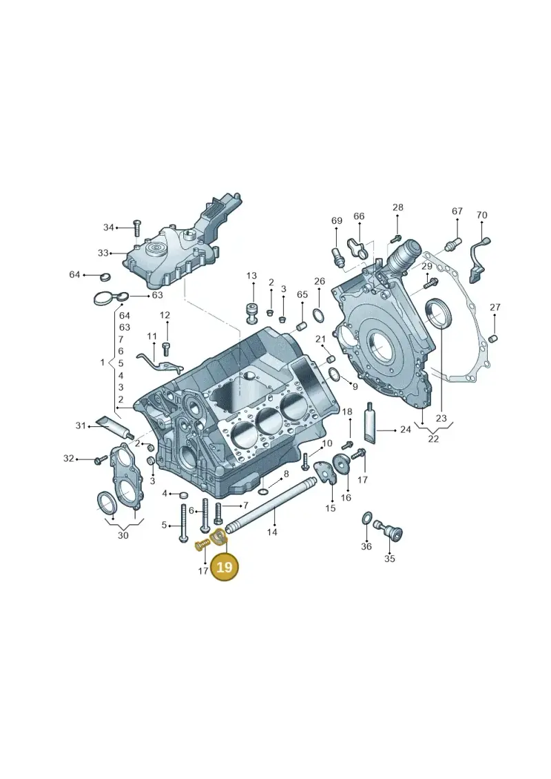 06E103332H — Audi A6 1.8 (2015-2019) diagram 887103100, position 19