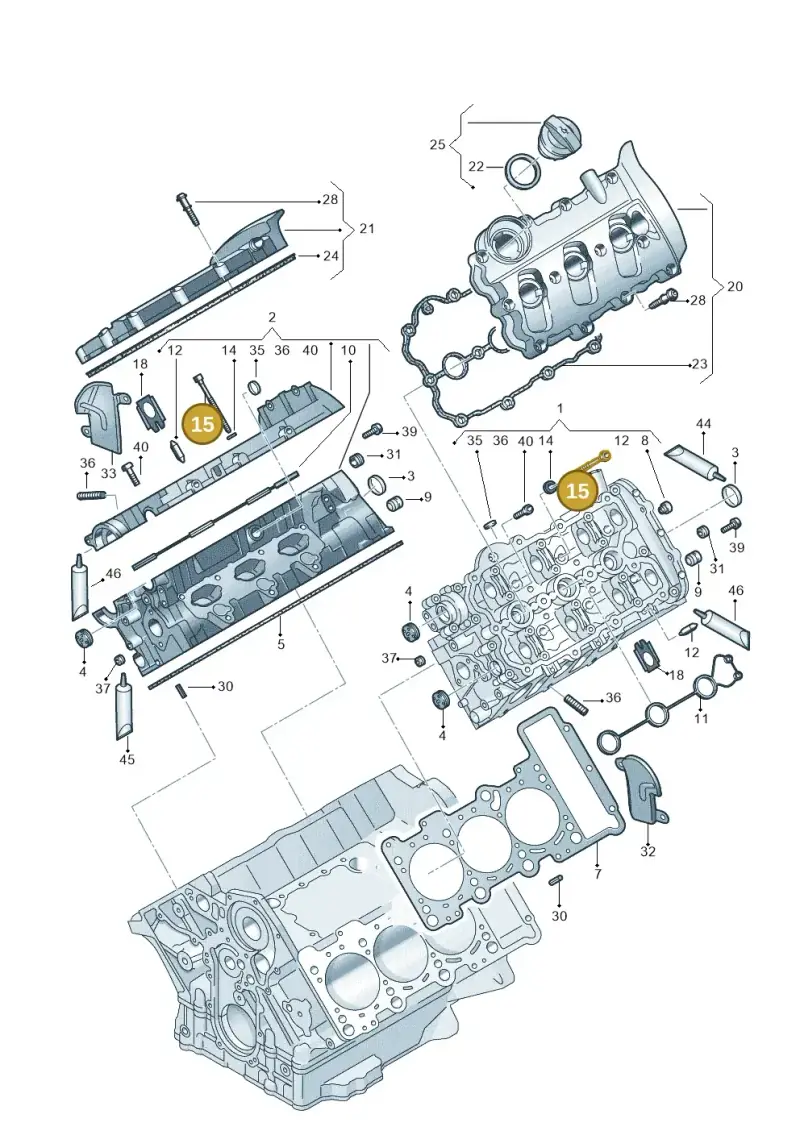 06E103385 — Audi A6 2.7 TDI (2008-2011) diagram 448103520, position 15