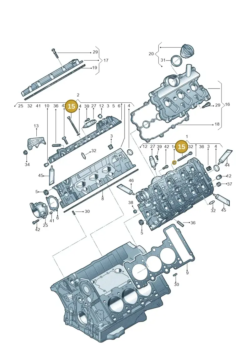 06E103385 — Audi A7 Sportback (2010-2015) diagram 448103510, position 15