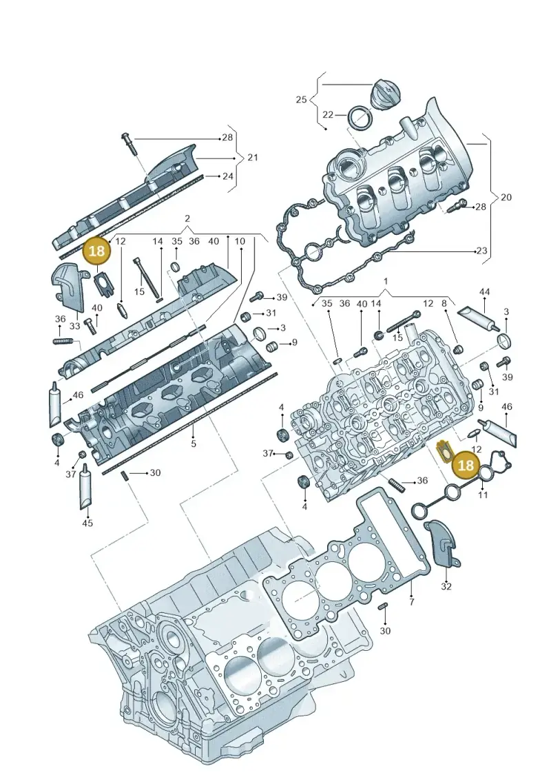 06E103411B — Audi A6 2.7 TDI (2008-2011) diagram 448103520, position 18