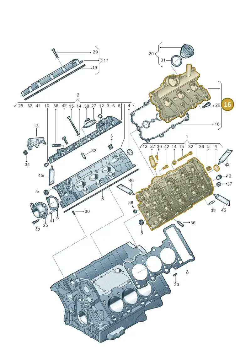 06E103471P — Audi A7 Sportback (2014-2018) diagram 448103510, position 16