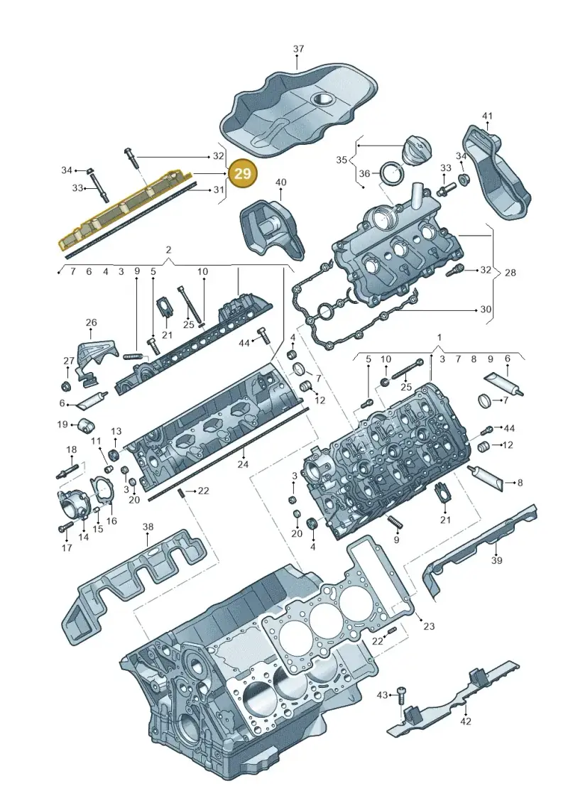 06E103472N — Audi Q7 qu. 3.0 TDI (2009-2015) diagram 693103450, position 29