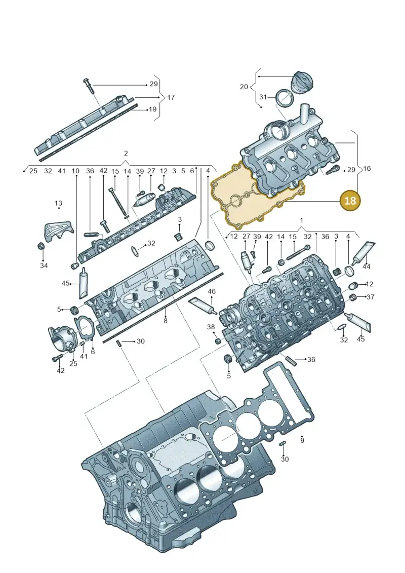 06E103483Q — Audi A7 Sportback (2014-2018) diagram 448103510, position 18