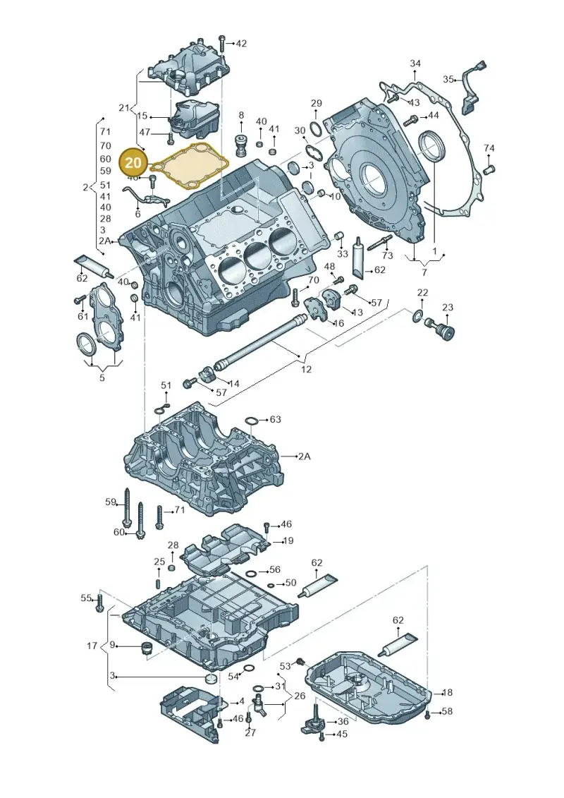 06E103517 — Audi A8/S8/qu. lang    08> (2007-) diagram 448103250, position 20