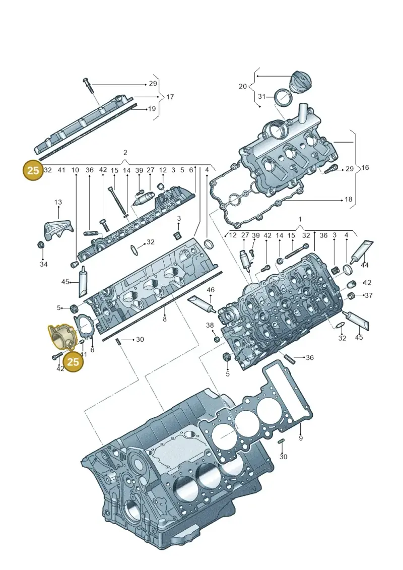 06E103535A — Audi A7 Sportback (2014-2018) diagram 448103510, position 25