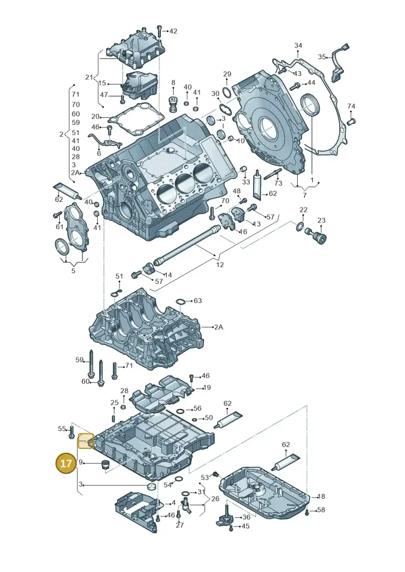 06E103601J — Audi A8/S8/qu. lang    08> (2007-) diagram 448103250, position 17