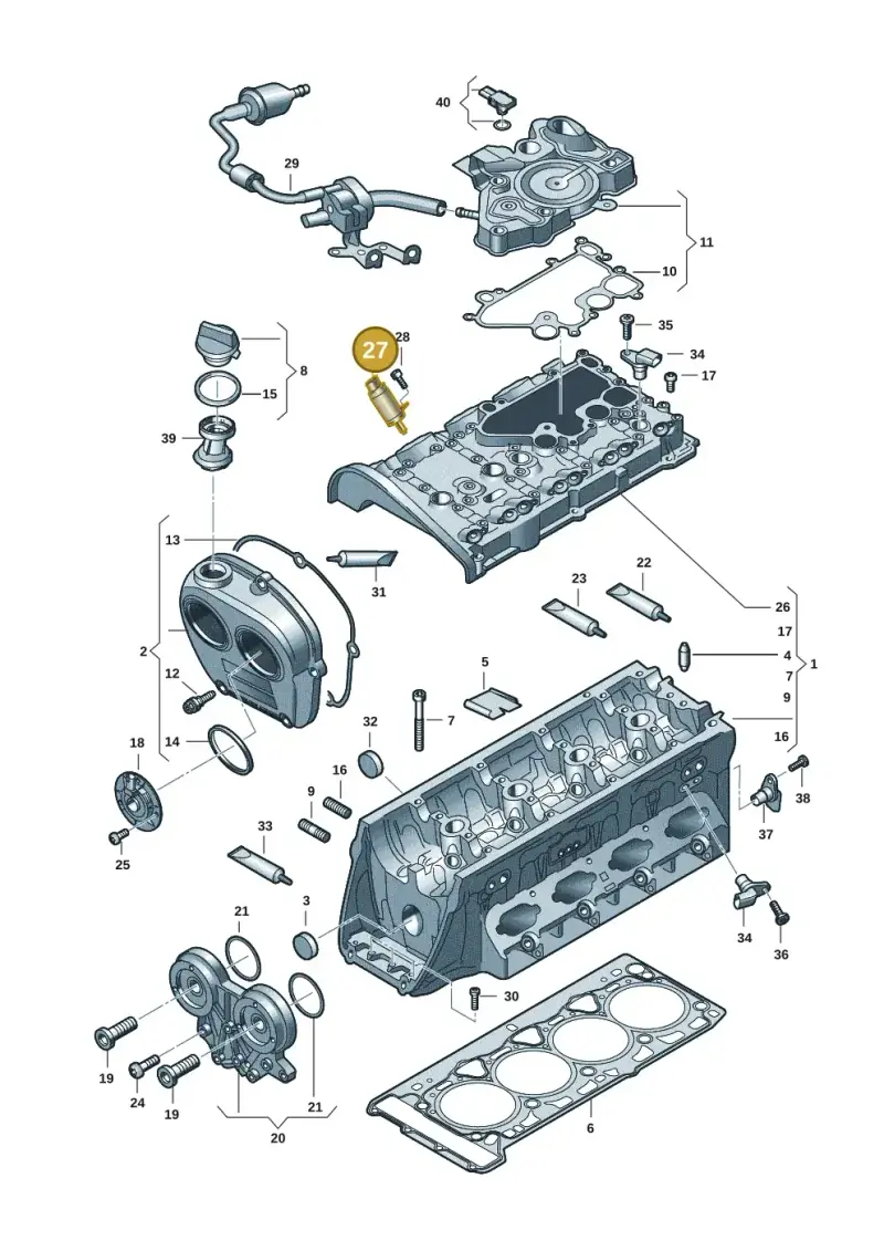 06E103697AE — Audi A7 Sportback (2018-) diagram 896103271, position 27