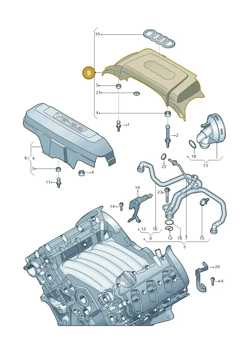 06E103926L — Audi A6 L 2.0 (2011-2013) diagram 448103850, position 9