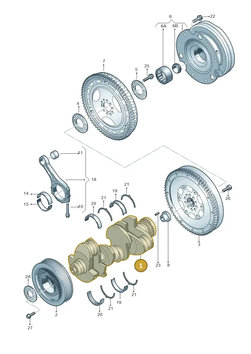 06E105101AD — Audi Q7 qu. 3.0 TDI (2009-2015) diagram 448105200, position 1