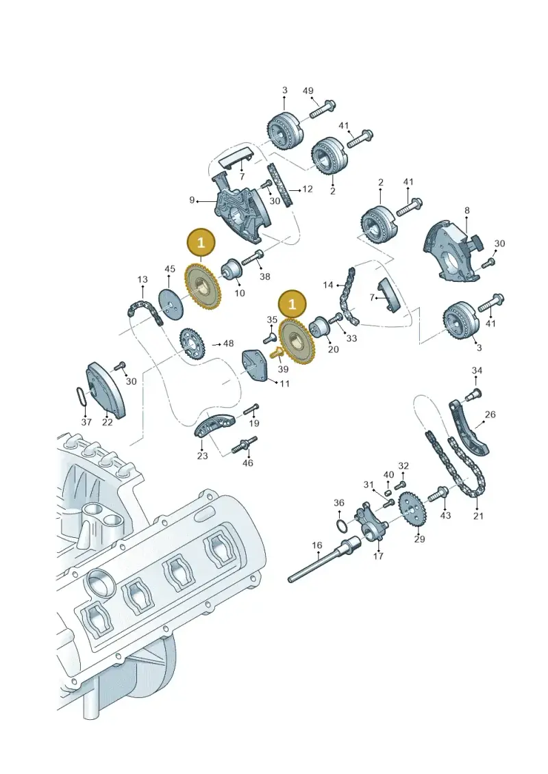 06E109077N — Audi Q7 qu. 3.0 TDI (2015-2019) diagram 771109300, position 1