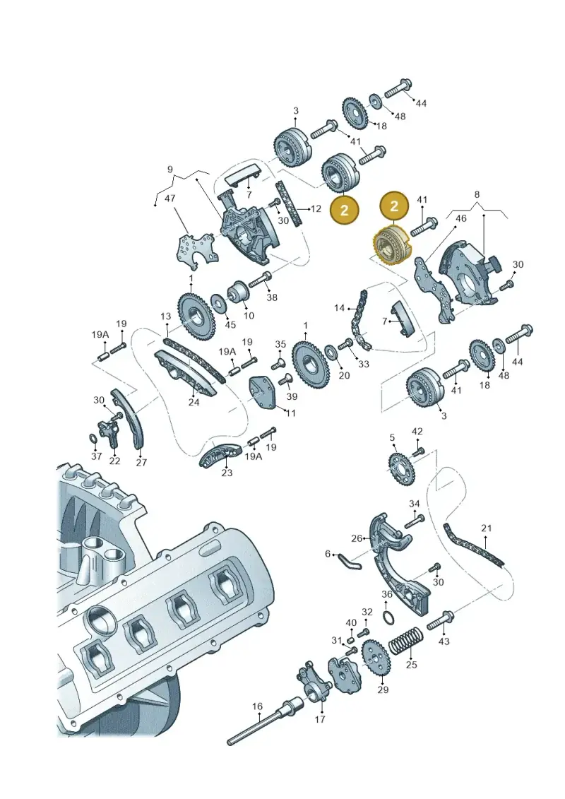 06E109083G — Audi A6 2.7 TDI (2008-2011) diagram 448109550, position 2