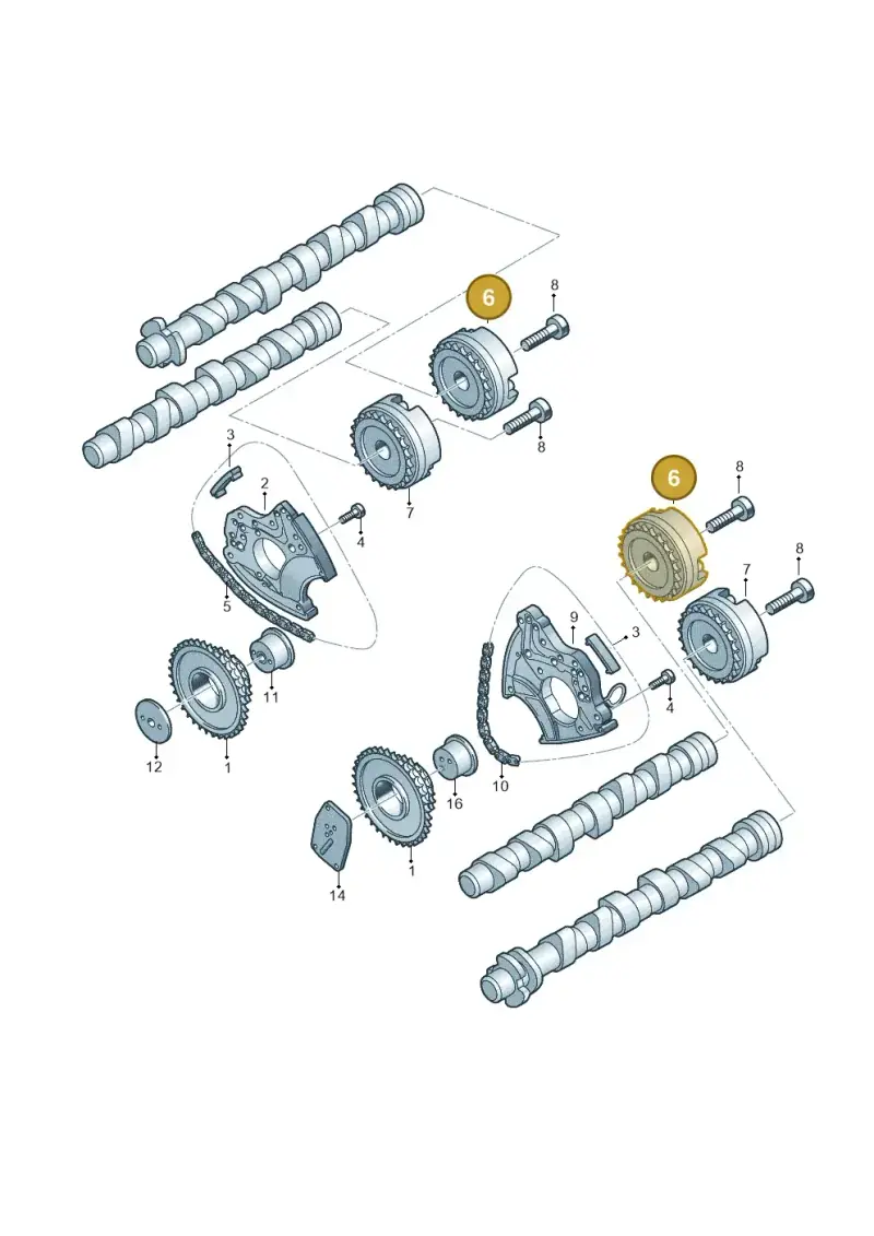 06E109083N — Audi A7 Sportback (2010-2015) diagram 711109210, position 6