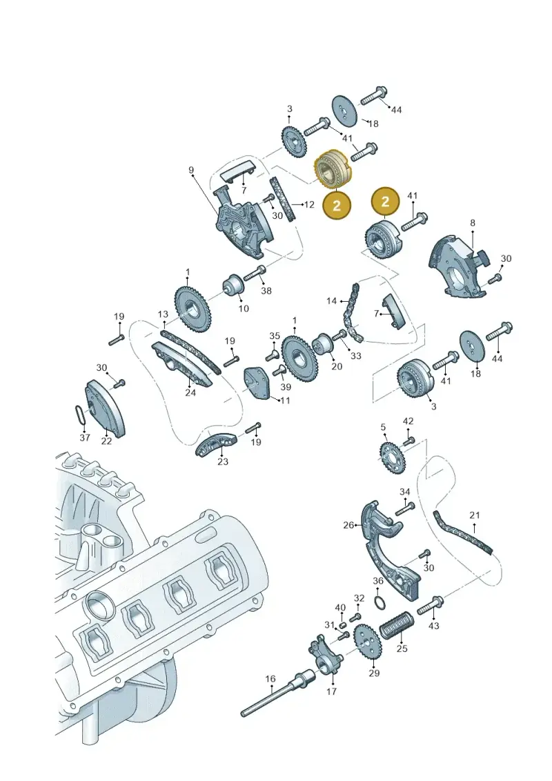 06E109083N — Audi A7 Sportback (2010-2015) diagram 751109350, position 2