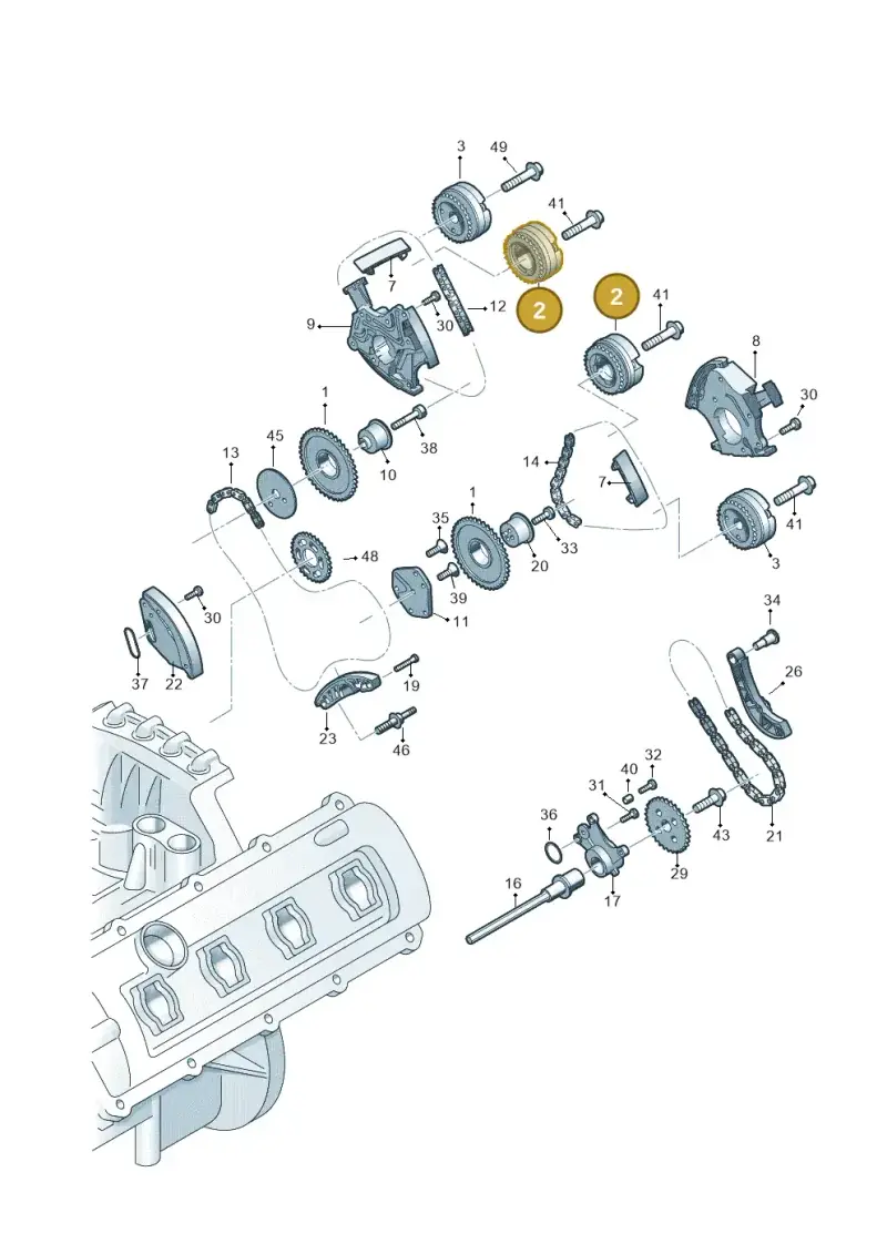 06E109083P — Audi Q7 qu. 3.0 TDI (2015-2019) diagram 771109300, position 2