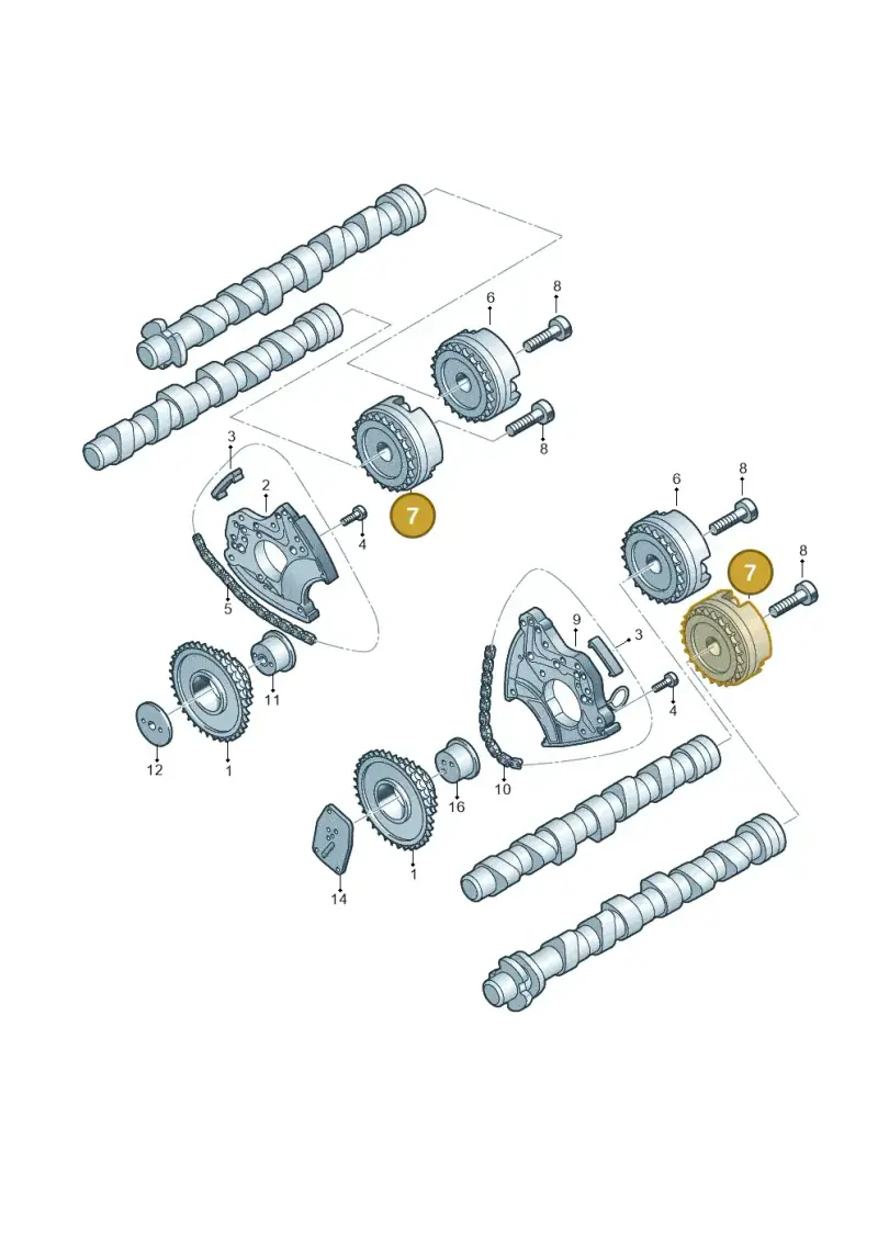 06E109084N — Audi A7 Sportback (2014-2018) diagram 711109210, position 7