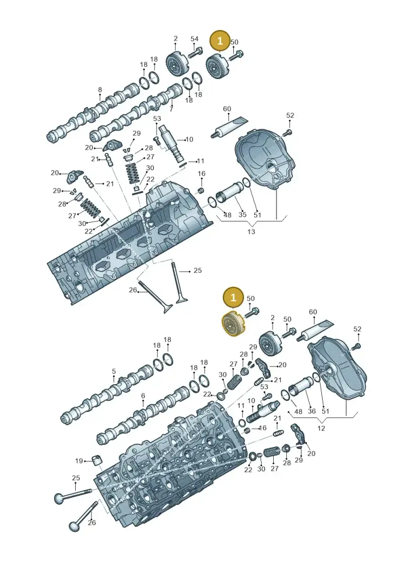 06E109084N — Audi A7 Sportback (2014-2018) diagram 758109100, position 1