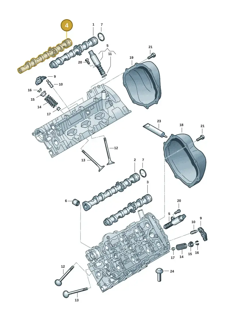 06E109102BF — Audi Q7 qu. 3.0 TDI (2009-2015) diagram 648109101, position 4