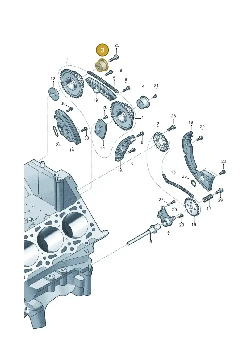 06E109220A — Audi A7 Sportback (2014-2018) diagram 711109200, position 3