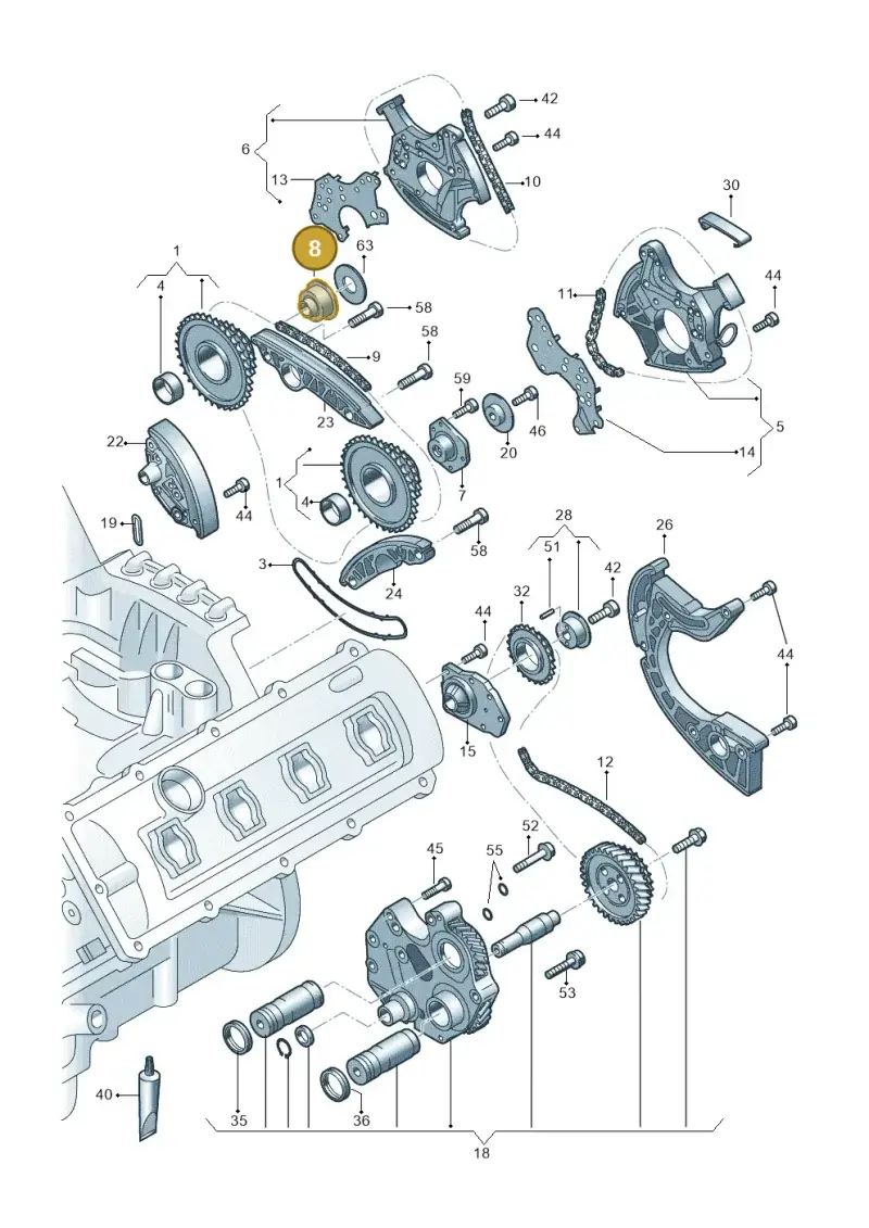 06E109220A — Audi RS5 Cabrio (2012-2015) diagram 759109300, position 8