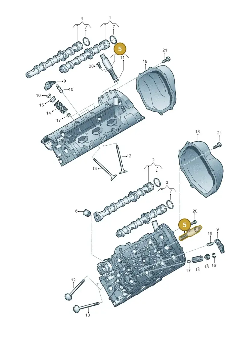 06E109257L — Audi A4L 2.0 (2008-2012) diagram 448109300, position 5