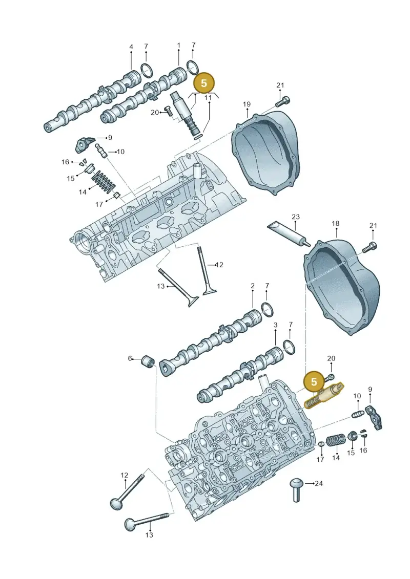 06E109257L — Audi Q5 qu. 2.0 TDI (2008-2012) diagram 648109100, position 5