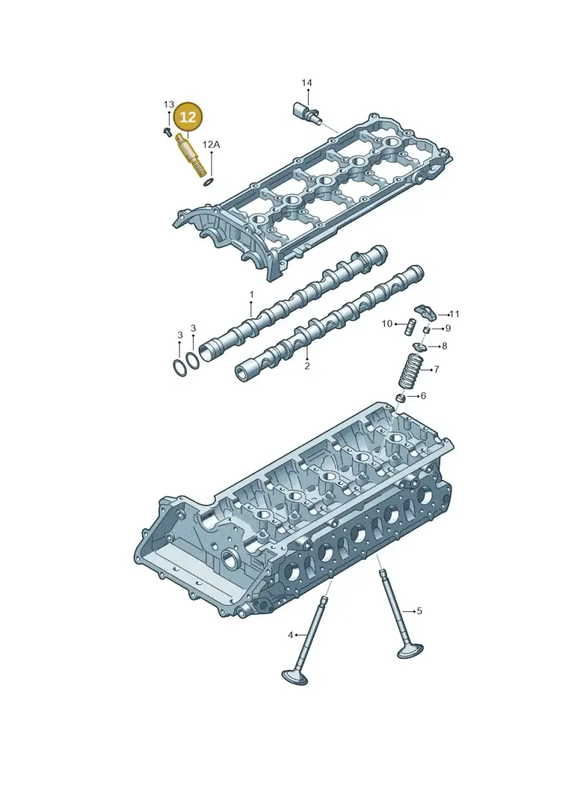 06E109257P — Audi RS3 Sportback (2015-2016) diagram 474109350, position 12